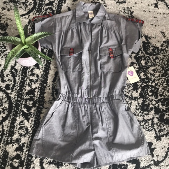 Lucca Couture Denim Romper - Picture 2 of 16